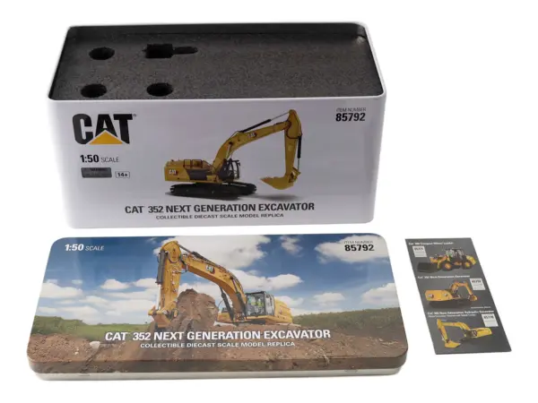 CAT Caterpillar 352 Next Generation Excavator Yellow "High Line" Series 1/50 Diecast Model by Diecast Masters #5