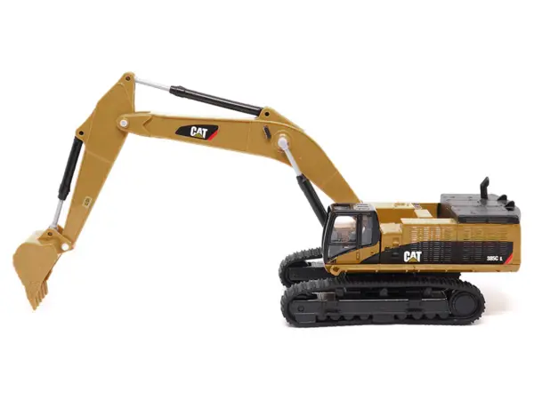 CAT Caterpillar 385C L Hydraulic Excavator Yellow 1/64 Diecast Model by Diecast Masters #4