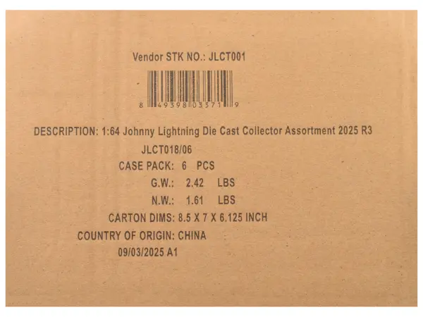 Johnny Lightning Collector's Tin 2025 Set of 6 Cars Release 3 Limited Edition 1/64 Diecast Model Cars by Johnny Lightning #3