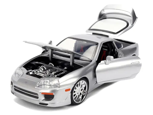 1995 Toyota Supra Silver Metallic "JDM Tuners" Series 1/24 Diecast Model Car by Jada #2