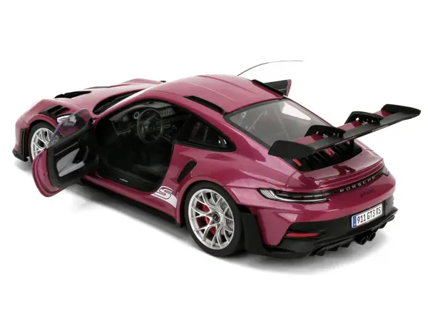 Porsche 911 GT3 RS Red Violet Metallic with White Stripes "Pink Slips" Series 1/18 Diecast Model Car by Jada #4