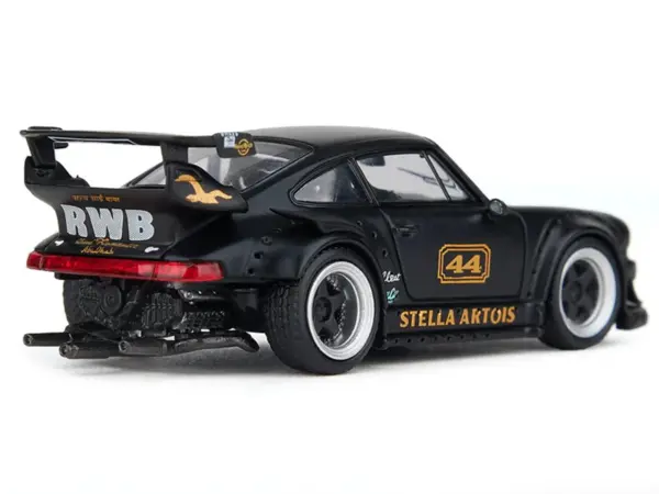 RWB 930 Circuit Specification #44 "Stella Artois" Matt Black 1/64 Diecast Model Car by Model Model #3