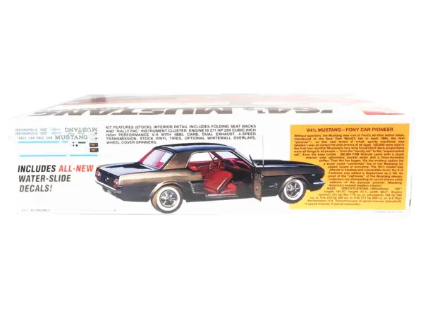 Skill 3 Model Kit 1964 1/2 Ford Mustang Coupe 60th Anniversary 1/16 Scale Model by AMT #3