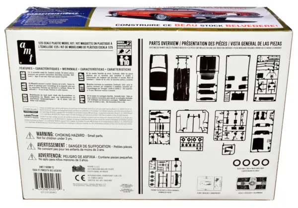 Skill 2 Model Kit 1964 Plymouth Belvedere Coupe Hardtop 1/25 Scale Model by AMT #4