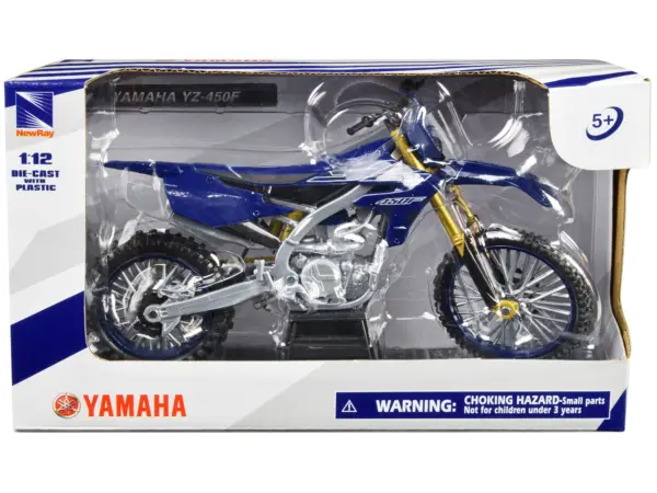 Yamaha YZ-450F Motorcycle Blue 1/12 Diecast Model by New Ray #1