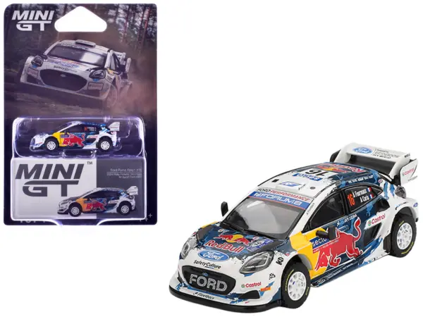 Ford Puma Rally1 #16 Adrien Fourmaux - Alexandre Coria "M-Sport Ford WRT" 3rd Place "Rally Finland" (2024) Limited Edition 1/64 Diecast Model Car by Mini GT #1
