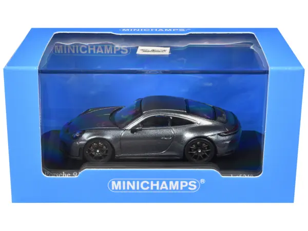 2025 Porsche 911 (992.2) GT3 Touring Gray Metallic Limited Edition to 240 pieces Worldwide 1/64 Diecast Model Car by Minichamps #3