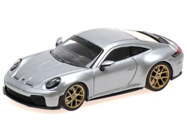 2025 Porsche 911 (992.2) GT3 Touring Silver Metallic Limited Edition to 240 pieces Worldwide 1/64 Diecast Model Car by Minichamps #2