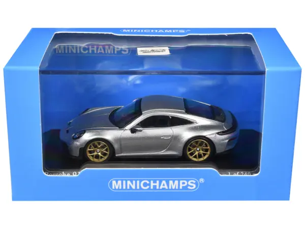 2025 Porsche 911 (992.2) GT3 Touring Silver Metallic Limited Edition to 240 pieces Worldwide 1/64 Diecast Model Car by Minichamps #3
