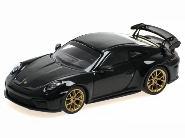 2025 Porsche 911 (992.2) GT3 Weissach Package Black with Carbon Stripe Limited Edition to 240 pieces Worldwide 1/64 Diecast Model Car by Minichamps #2