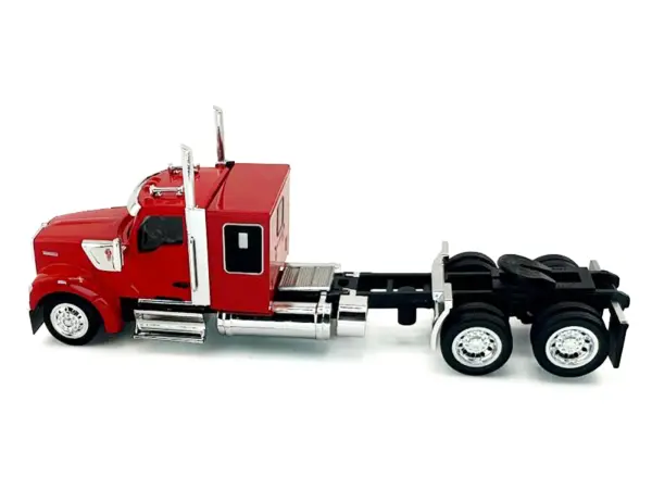 Kenworth W990 with Flat Top Sleeper Cab Red 1/87 (HO) Plastic Model Car by HO Logistics #2
