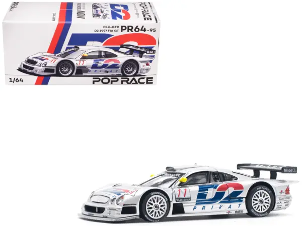 Mercedes-Benz CLK GTR #11 "D2 Privat" "FIA GT Championship" (1997) 1/64 Diecast Model Car by Pop Race #1