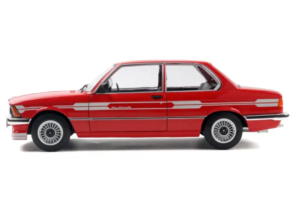 1980 Alpina E21 C1 2.3 Red with Gray Stripes 1/18 Diecast Model Car by Solido #3