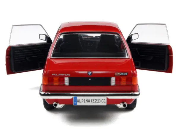 1980 Alpina E21 C1 2.3 Red with Gray Stripes 1/18 Diecast Model Car by Solido #5