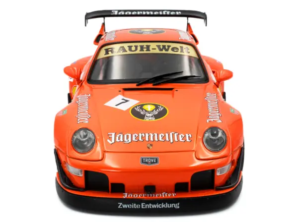 2020 RWB Bodykit #7 "Jagermeister" Orange with Graphics 1/18 Diecast Model Car by Solido #4