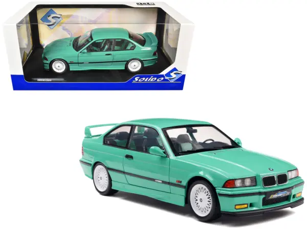 1991 BMW E36 M3 "Solido Works" Mint Green with Mint Green Interior 1/18 Diecast Model Car by Solido #1