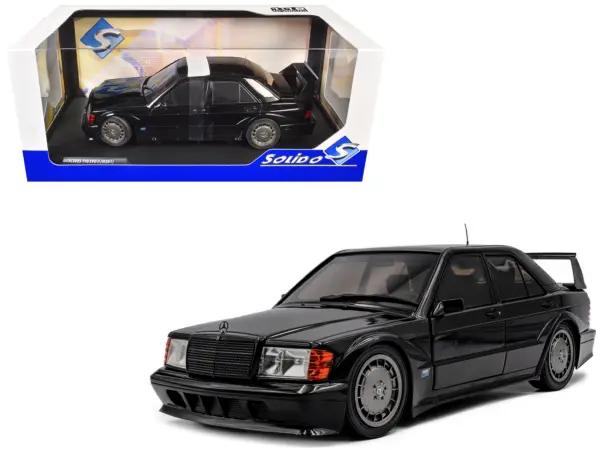 Mercedes Benz 190 Evolution II (W201) "Solido Works" Black 1/18 Diecast Model Car by Solido #1
