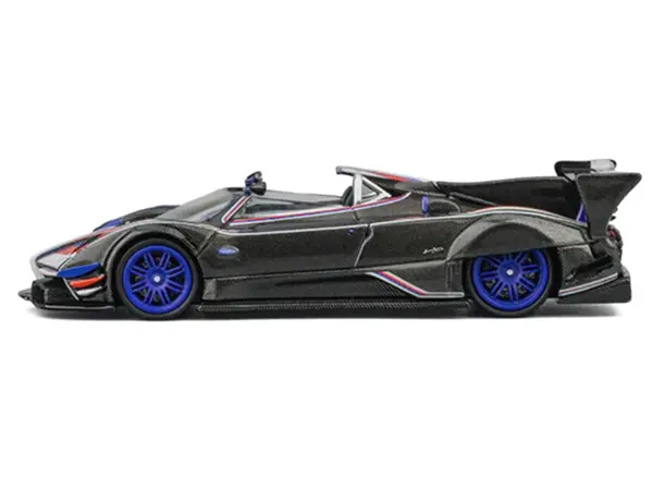 Pagani Zonda Revo Barchetta Carbon with Red White and Blue Stripes 1/64 Diecast Model Car by CM Model #2