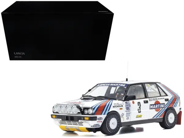 Lancia Delta HF 4WD #3 Bruno Saby - Jean-Francois Fauchille "Martini Racing" Winner "Rally Monte Carlo" (1988) 1/18 Diecast Model Car by Kyosho #1