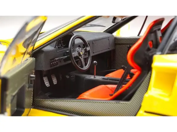Ferrari F40 Yellow 1/18 Diecast Model Car by Kyosho #3