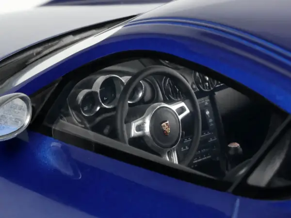 2012 Porsche Cayman R Aqua Blue Metallic 1/18 Model Car by GT Spirit #2