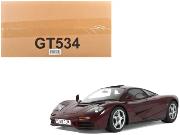 1992 McLaren F1 Dark Red 1/18 Model Car by GT Spirit #1