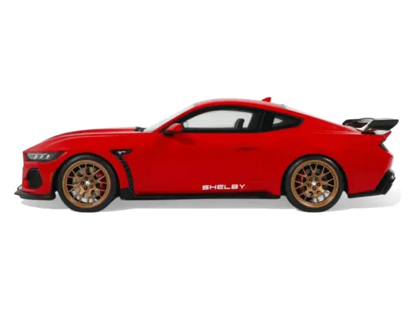 2025 Shelby Mustang Supersnake Race Red with White Stripes 1/18 Model Car by GT Spirit #4