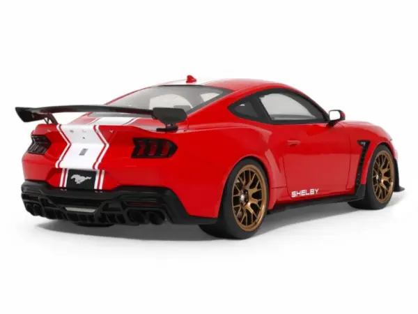 2025 Shelby Mustang Supersnake Race Red with White Stripes 1/18 Model Car by GT Spirit #5