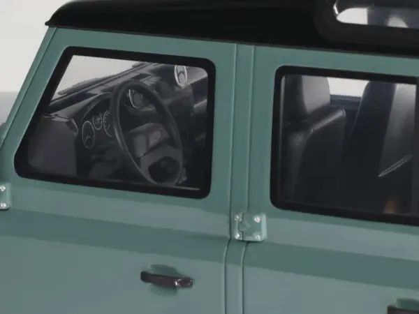 2016 Land Rover Defender 3 Station Wagon Green with Black Top 1/18 Model Car by GT Spirit #2