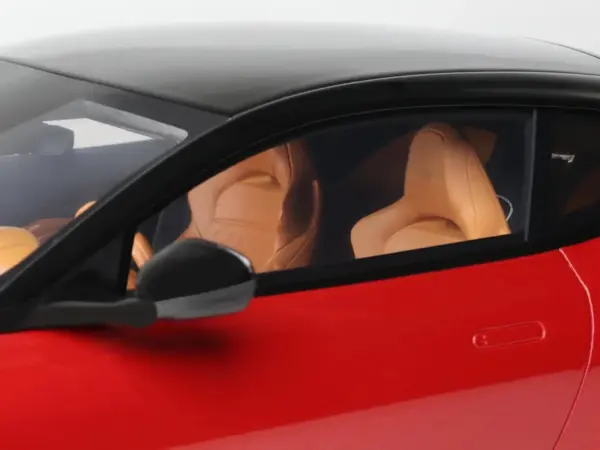 2023 Aston Martin DB12 Hyper Red with Black Top 1/18 Model Car by GT Spirit #2