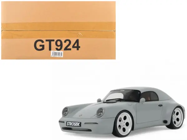 2023 Strosek Mega 30 Speedster (Porsche 911) Classic Gray 1/18 Model Car by GT Spirit #1