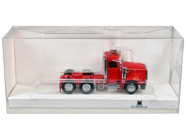 Peterbilt 367 Day Cab Red 1/87 (HO) Scale Plastic Model Car by HO Logistics #1