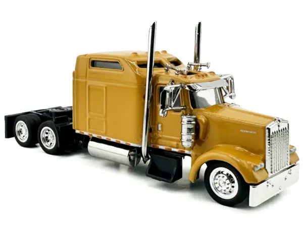 Kenworth W900L Truck Tractor with Sleeper Cab Yellow 1/87 (HO) Scale Plastic Model Car by HO Logistics #3