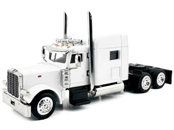 Peterbilt 389 Truck Tractor with Sleeper Cab White 1/87 (HO) Scale Plastic Model Car by HO Logistics #2