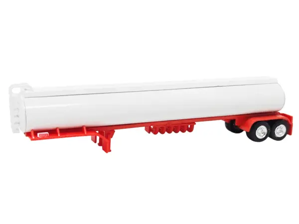 Tanker Trailer White and Red 1/87 (HO) Scale Plastic Model by HO Logistics #2