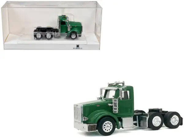 Peterbilt 367 Day Cab Green 1/87 (HO) Scale Plastic Model Car by HO Logistics #1