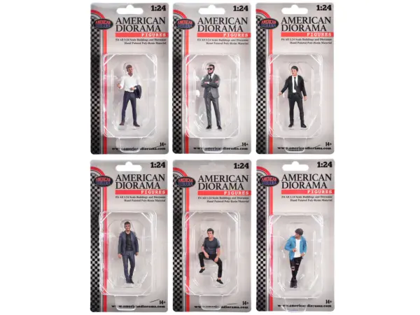 "Gentlemen's Club" 6 piece Figure Set for 1/24 Scale Models by American Diorama #2