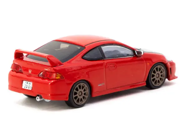 Honda Integra Type R DC5 Custom RHD (Right Hand Drive) Red with Carbon Hood "Road64" Series 1/64 Diecast Model Car by Tarmac Works #3
