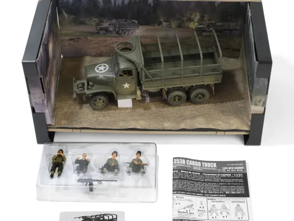 GMC CCKW-353B Cargo Truck "1st Infantry Division Weymouth England World War II" (1945) United States Army with Figures "Armoured Fighting Vehicle" Series 1/32 Diecast Model by Forces of Valor #5