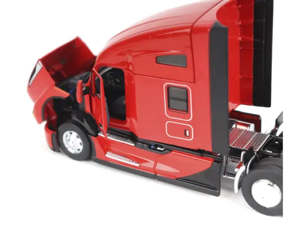 Kenworth T680 76" High Roof Sleeper Cab Truck Tractor Viper Red "Transport Series" 1/50 Diecast Model by Diecast Masters #4