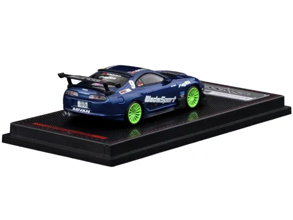 Toyota Supra (JZA80) RZ RHD (Right Hand Drive) #9 "WedsSport" Blue Metallic with Graphics 1/64 Diecast Model Car by Ignition Model #3