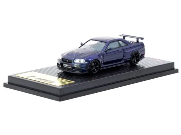 Nissan Skyline GT-R (BNR34) Z-Tune Nismo RHD (Right Hand Drive) Midnight Purple III Metallic 1/64 Diecast Model Car by Ignition Model #2