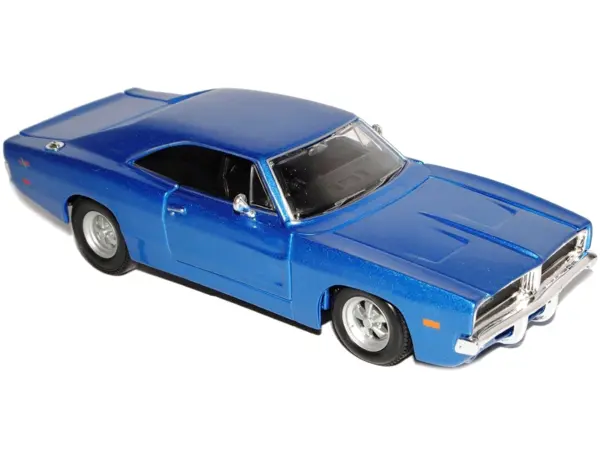 1969 Dodge Charger R/T Hemi Blue 1/25 Diecast Model Car by Maisto #2