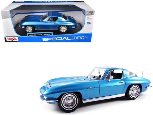 1965 Chevrolet Corvette Blue Metallic 1/18 Diecast Model Car by Maisto #1