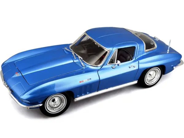 1965 Chevrolet Corvette Blue Metallic 1/18 Diecast Model Car by Maisto #2