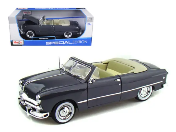 1949 Ford Convertible Gray 1/18 Diecast Model Car by Maisto #1