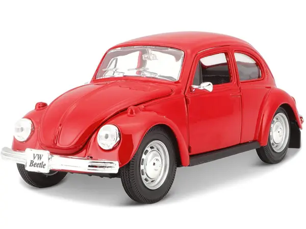 1973 Volkswagen Beetle Red 1/24 Diecast Model Car by Maisto #2