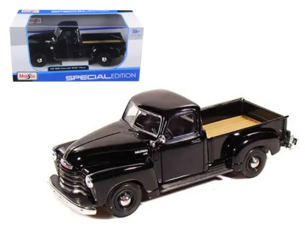 1950 Chevrolet 3100 Pickup Truck Black 1/25 Diecast Model Car by Maisto #1