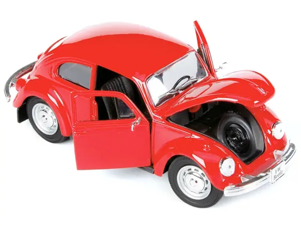1973 Volkswagen Beetle Red 1/24 Diecast Model Car by Maisto #3