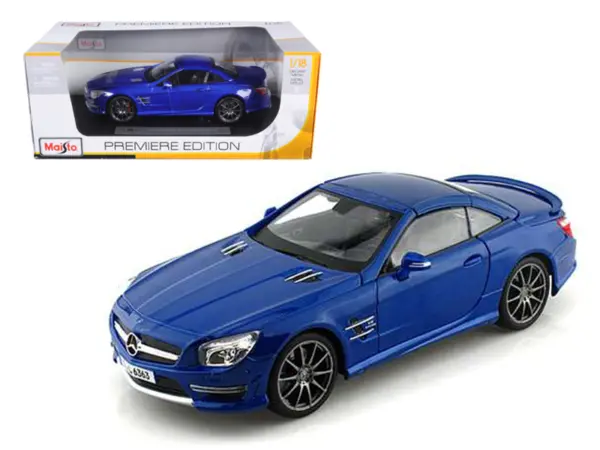 2012 Mercedes SL 63 AMG Blue 1/18 Diecast Car Model by Maisto #1